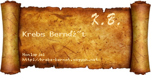 Krebs Bernát névjegykártya